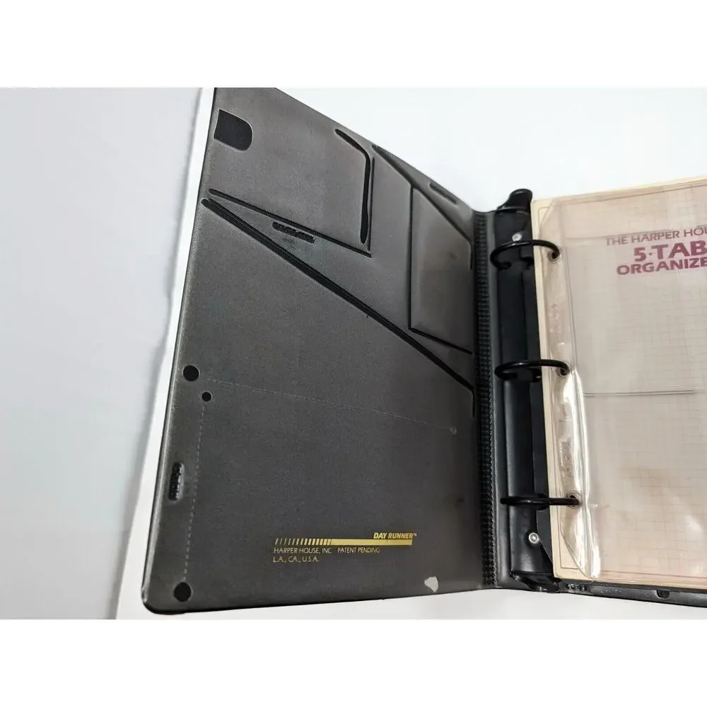 Vintage 90s Burgundy Day Runner Planner Calendar  71872